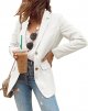Womens Open Front  Casual Long Sleeve Work Office Jackets Blazer with Pocket